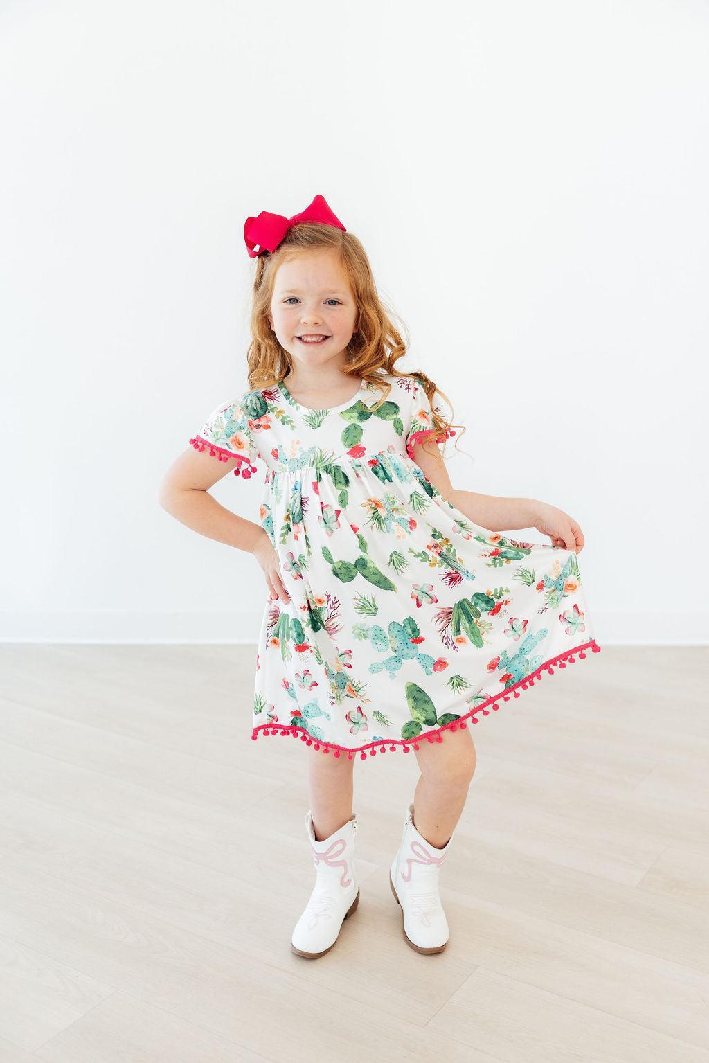 Cute Cactus Pom Pom Dress 7