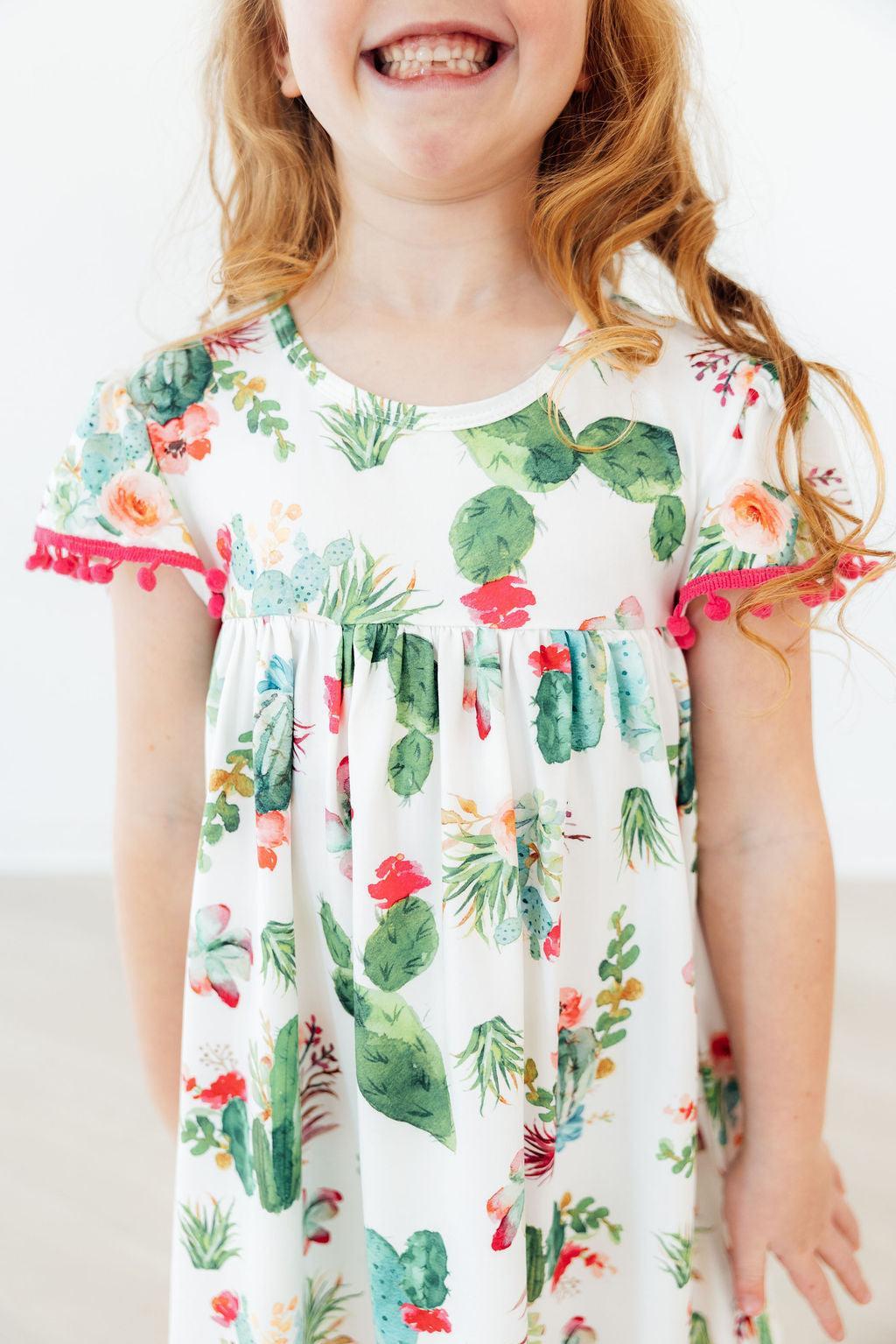 Cute Cactus Pom Pom Dress 1