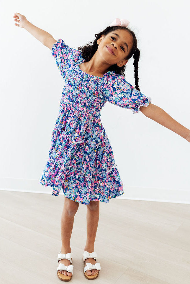Darling Daisies Smocked Ruffle Dress 4