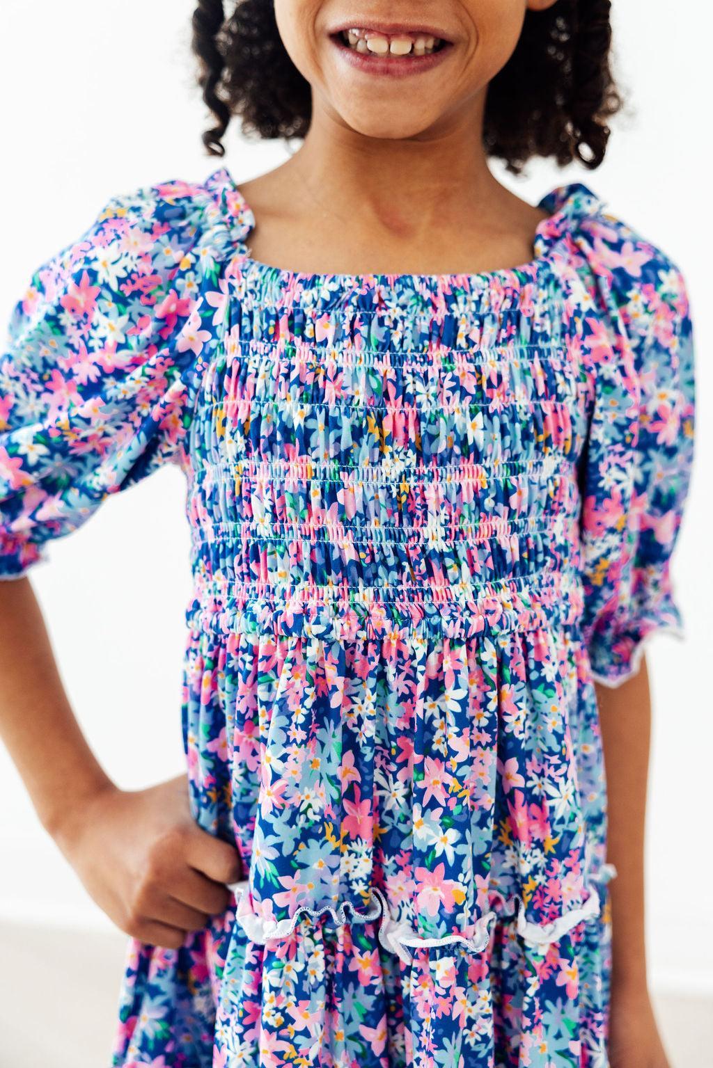 Darling Daisies Smocked Ruffle Dress 3