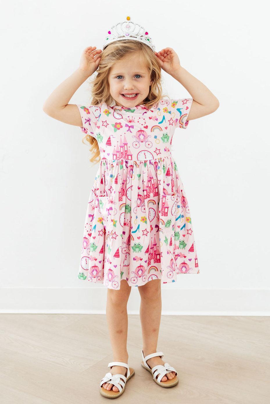 Princess & the Froggie S/S Pocket Twirl Dress 3