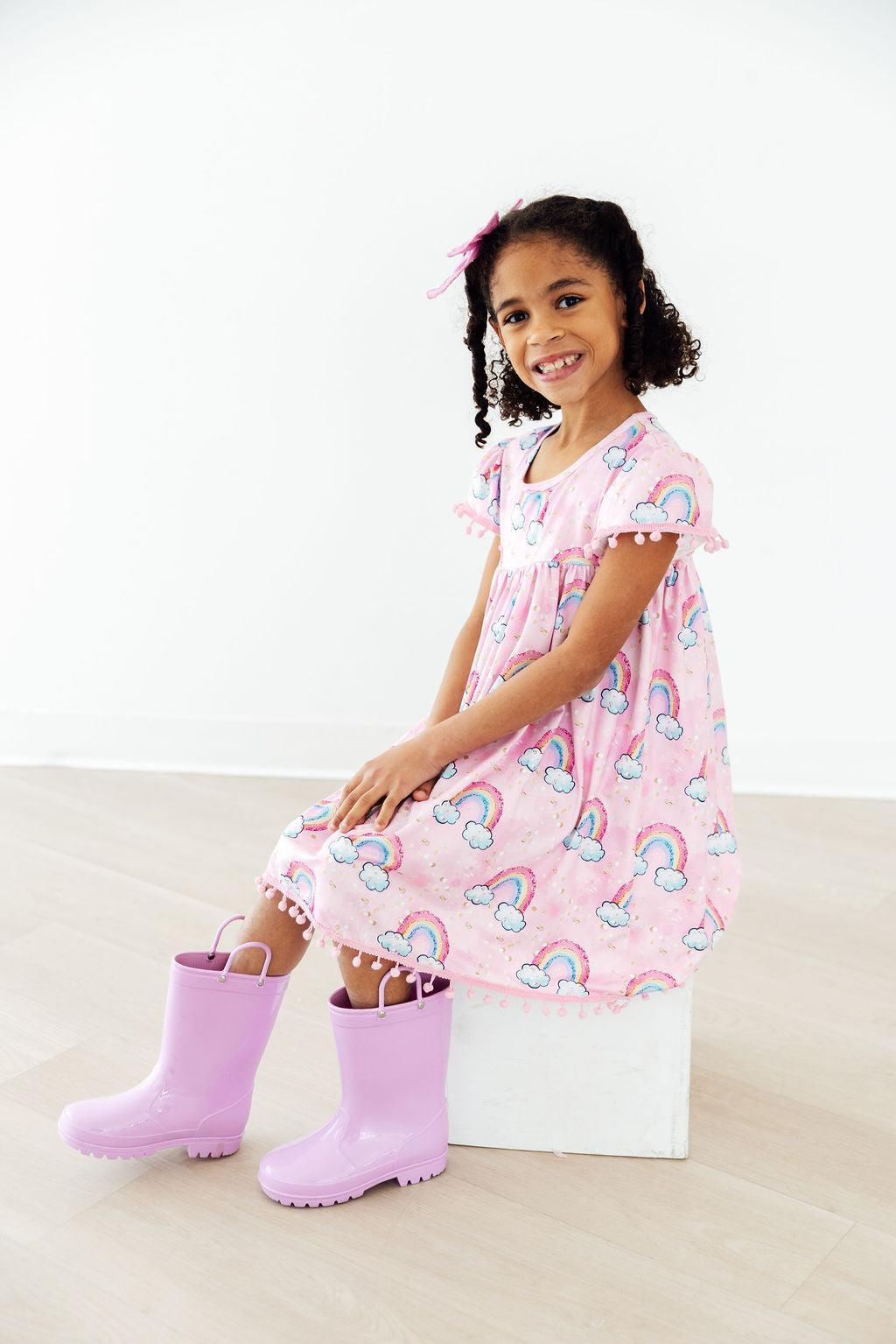 Sparkling Rainbows Pom Pom Dress 2