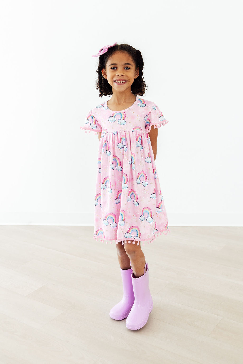 Sparkling Rainbows Pom Pom Dress 3