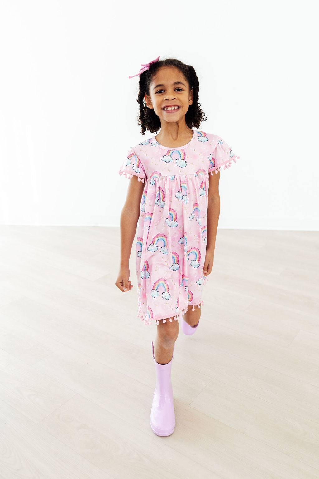 Sparkling Rainbows Pom Pom Dress 4