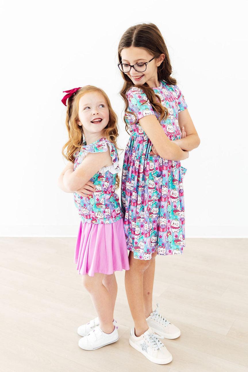 Time to Purr-ty S/S Pocket Twirl Dress 2