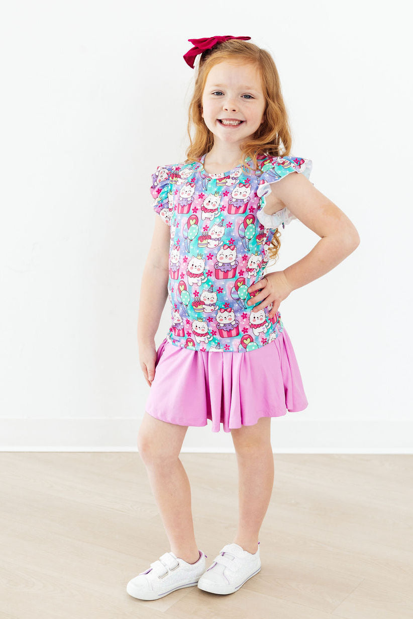 Time To Purr-ty S/S Ruffle Tee 4