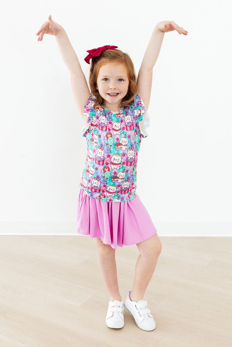 Time To Purr-ty S/S Ruffle Tee 5