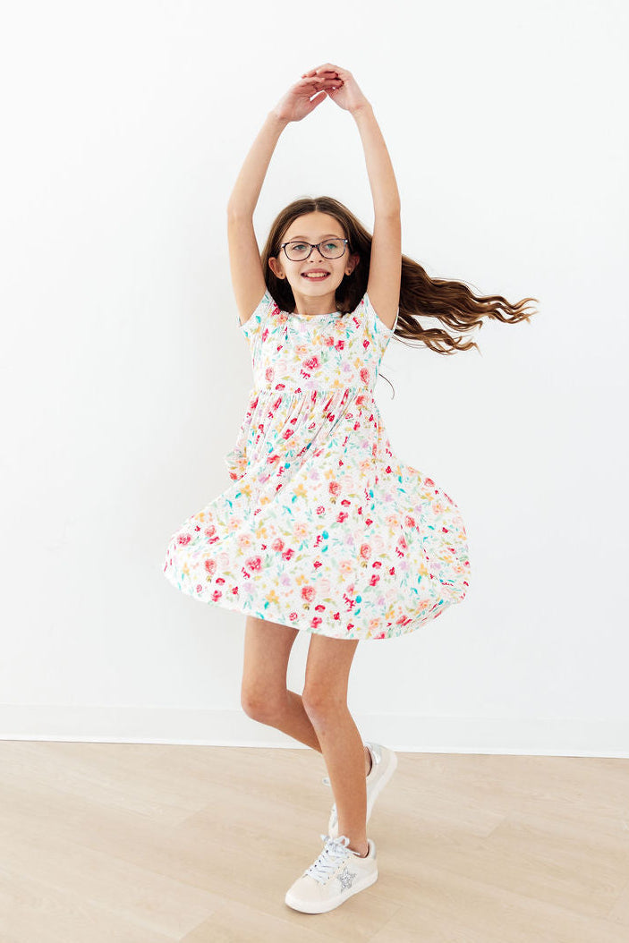 Painted Posies S/S Pocket Twirl Dress 2