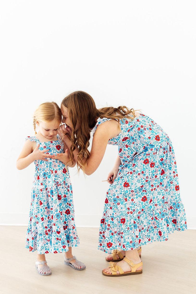 Patriotic Petals Ruffle Maxi Dress 1