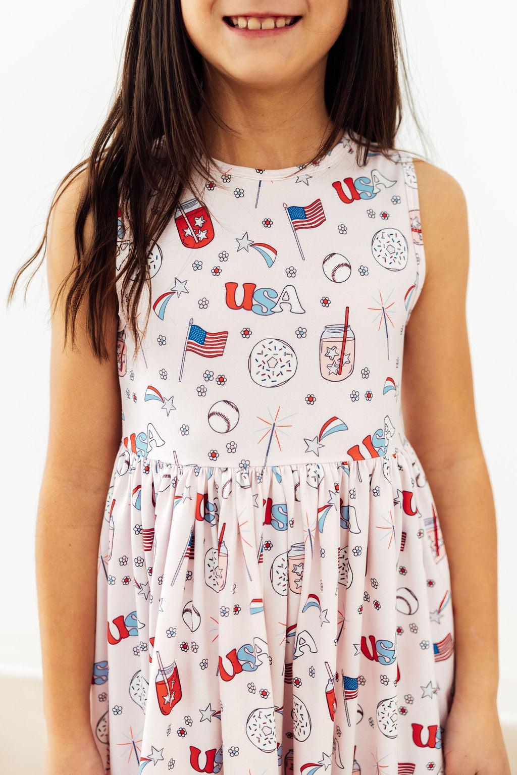 Born in the USA Tank Twirl Dress 1