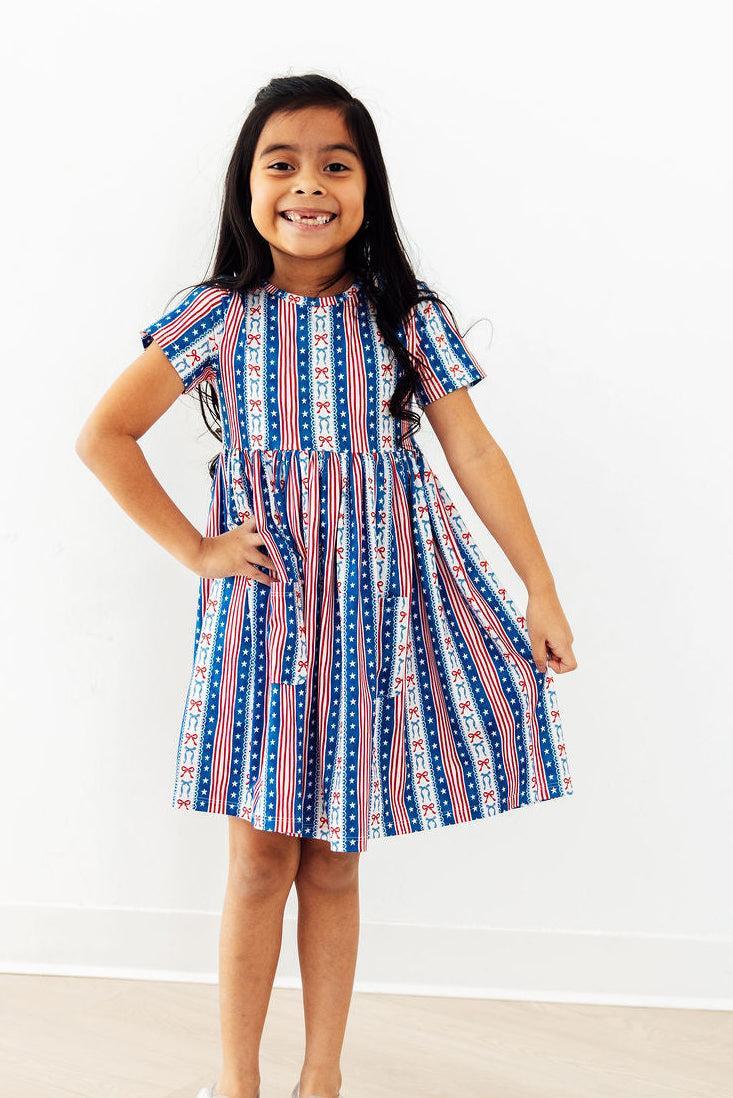 All-American Girl S/S Pocket Twirl Dress 3