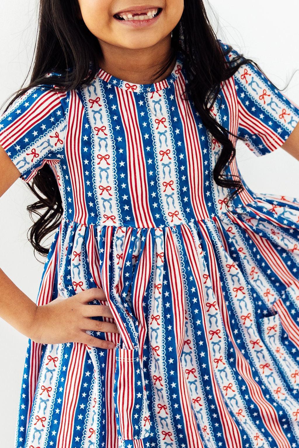 All-American Girl S/S Pocket Twirl Dress 1