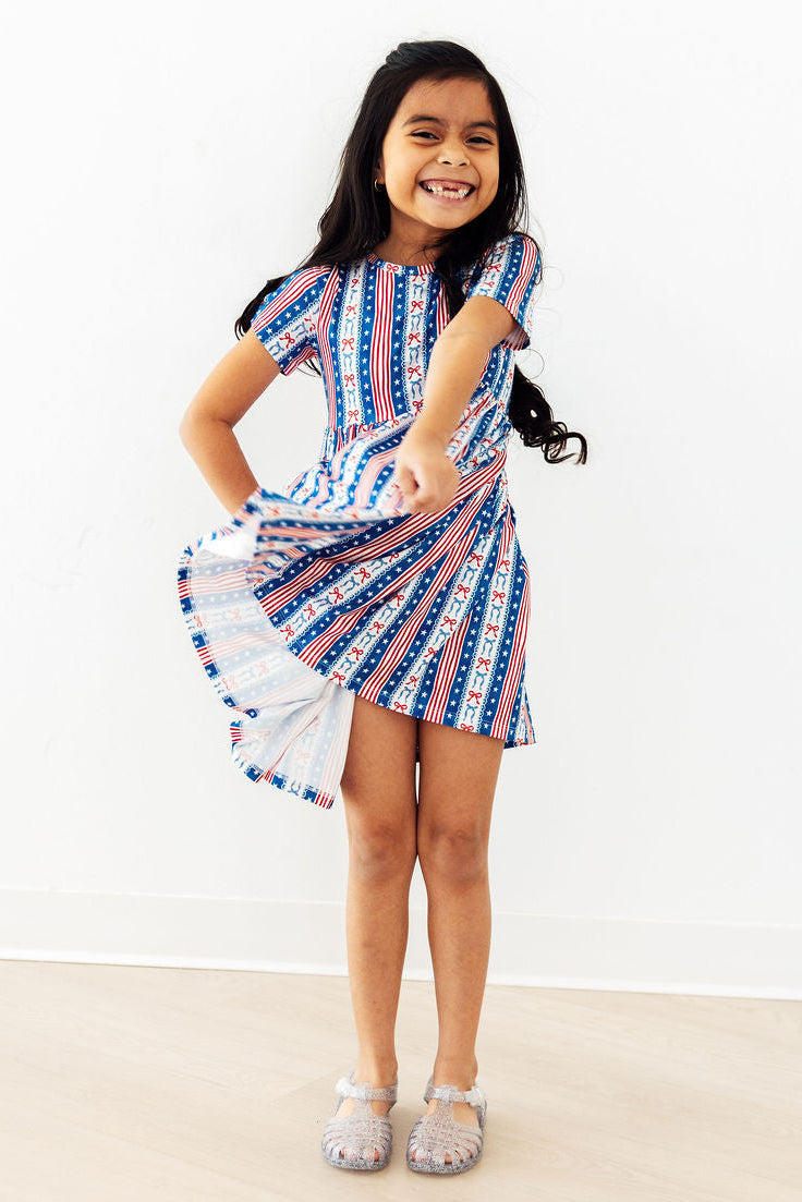 All-American Girl S/S Pocket Twirl Dress 5
