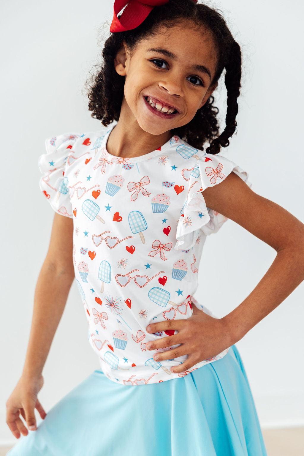 Red, White, & Sweet S/S Ruffle Tee 3