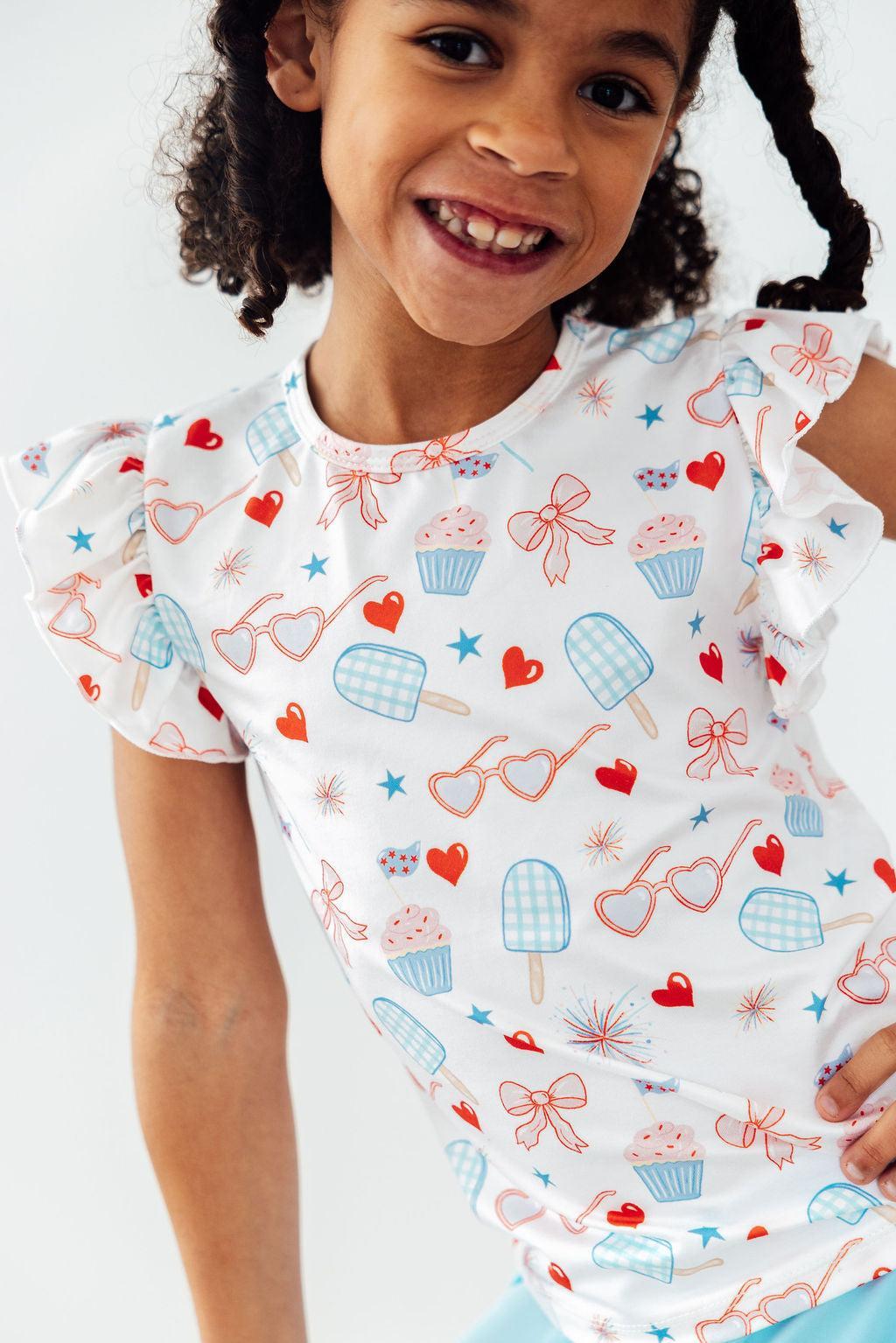 Red, White, & Sweet S/S Ruffle Tee 5