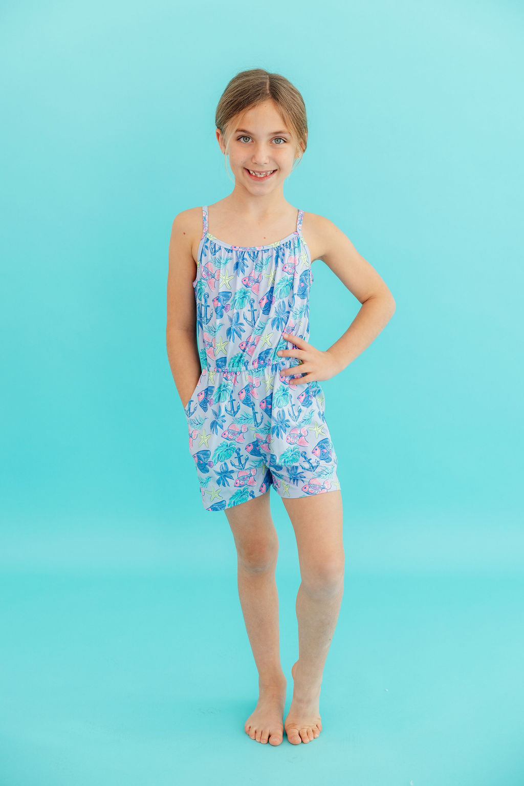 Ocean Harbor Strappy Play Romper 2