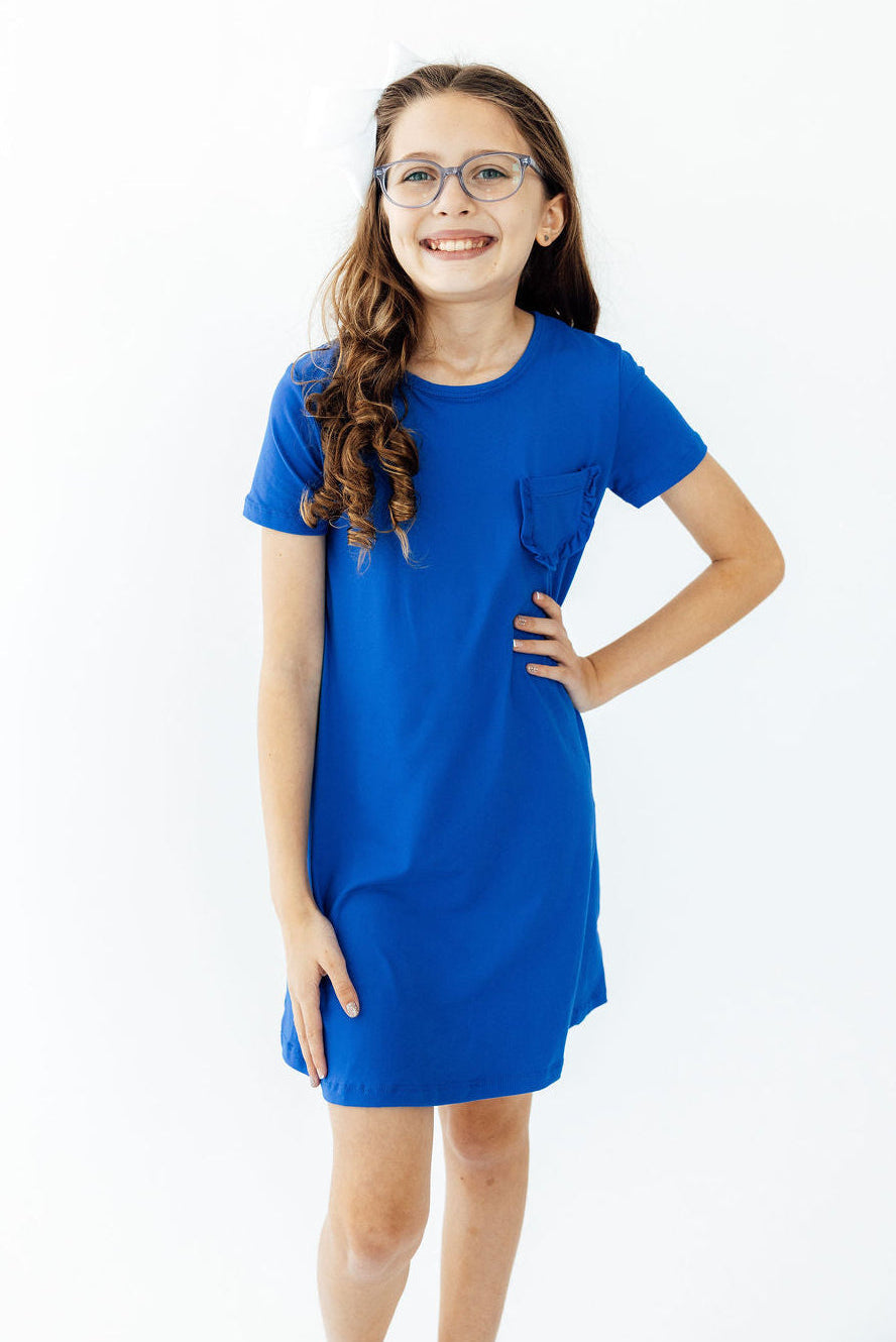 Royal Blue T-Shirt Dress 2