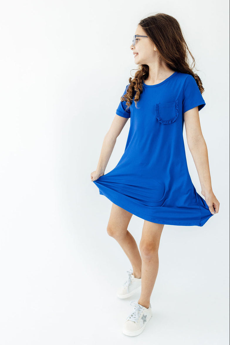 Royal Blue T-Shirt Dress 5
