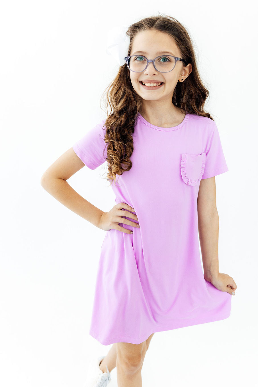 Bright Lilac T-Shirt Dress 1