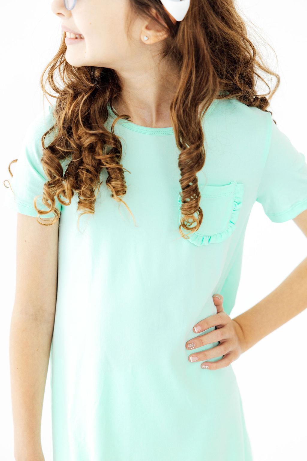 SALE Pastel Green T-Shirt Dress 2