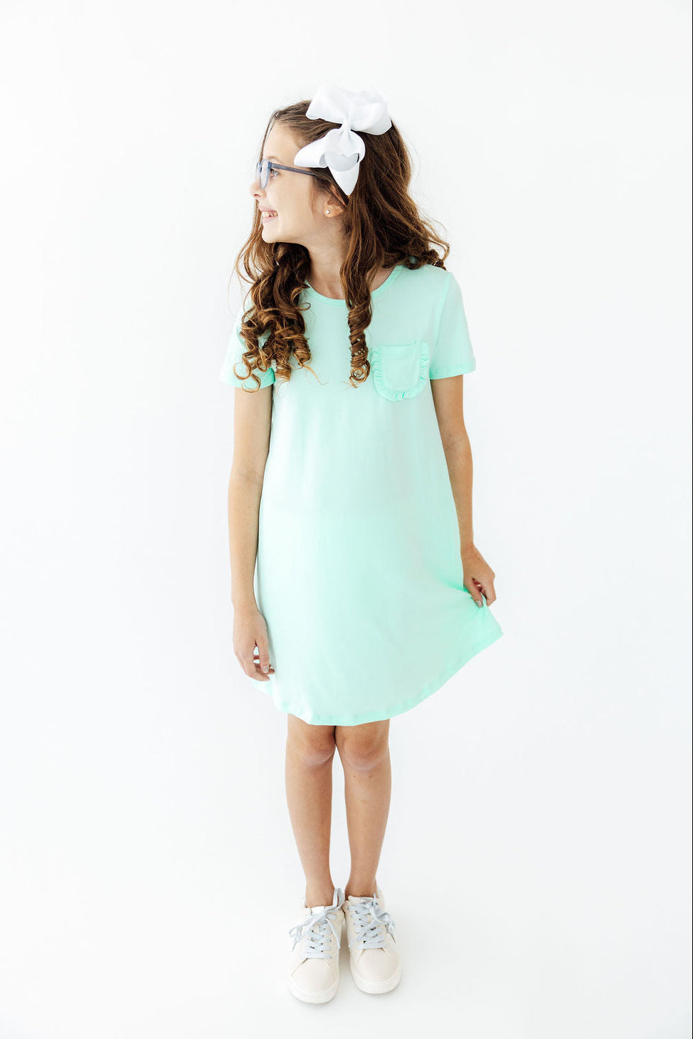SALE Pastel Green T-Shirt Dress 3