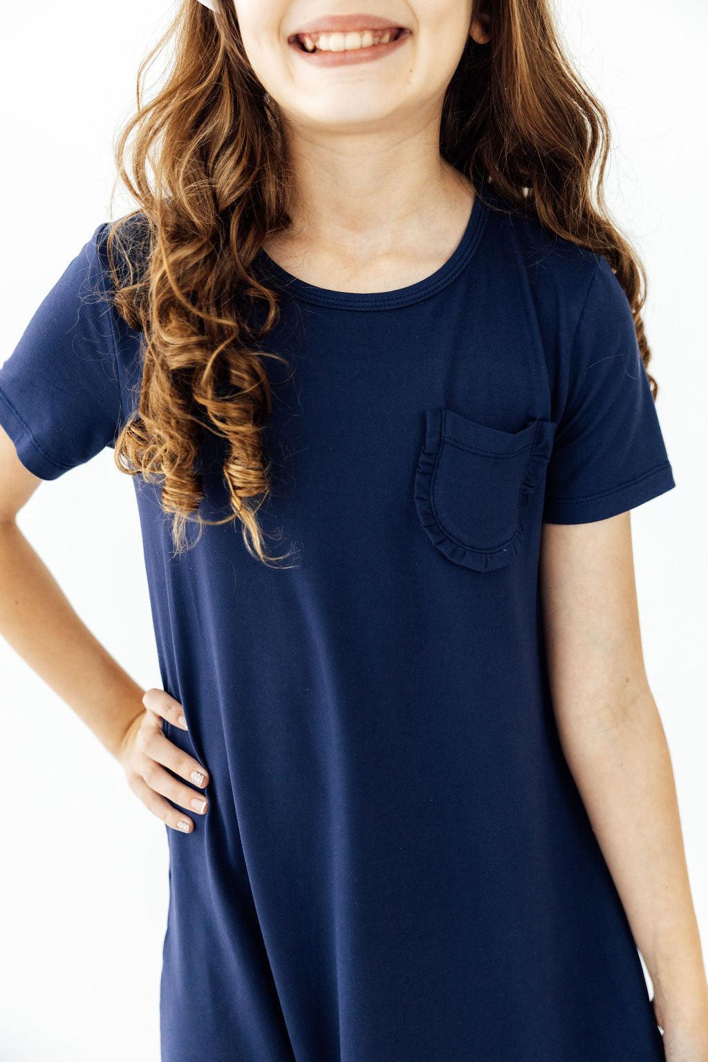 Navy T-Shirt Dress 2