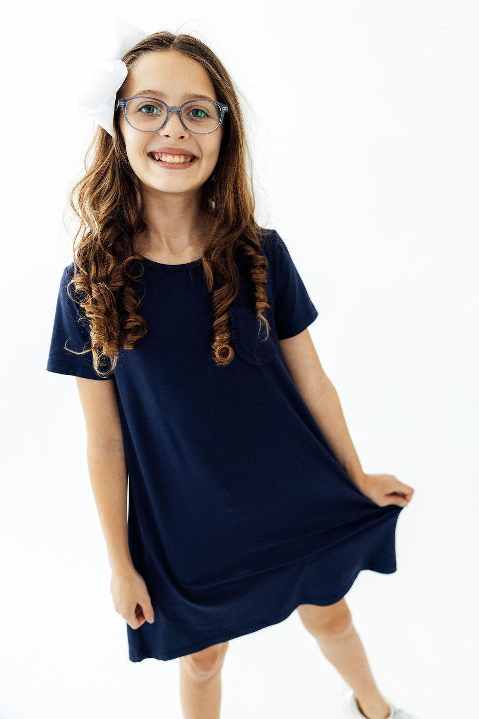 Navy T-Shirt Dress 1