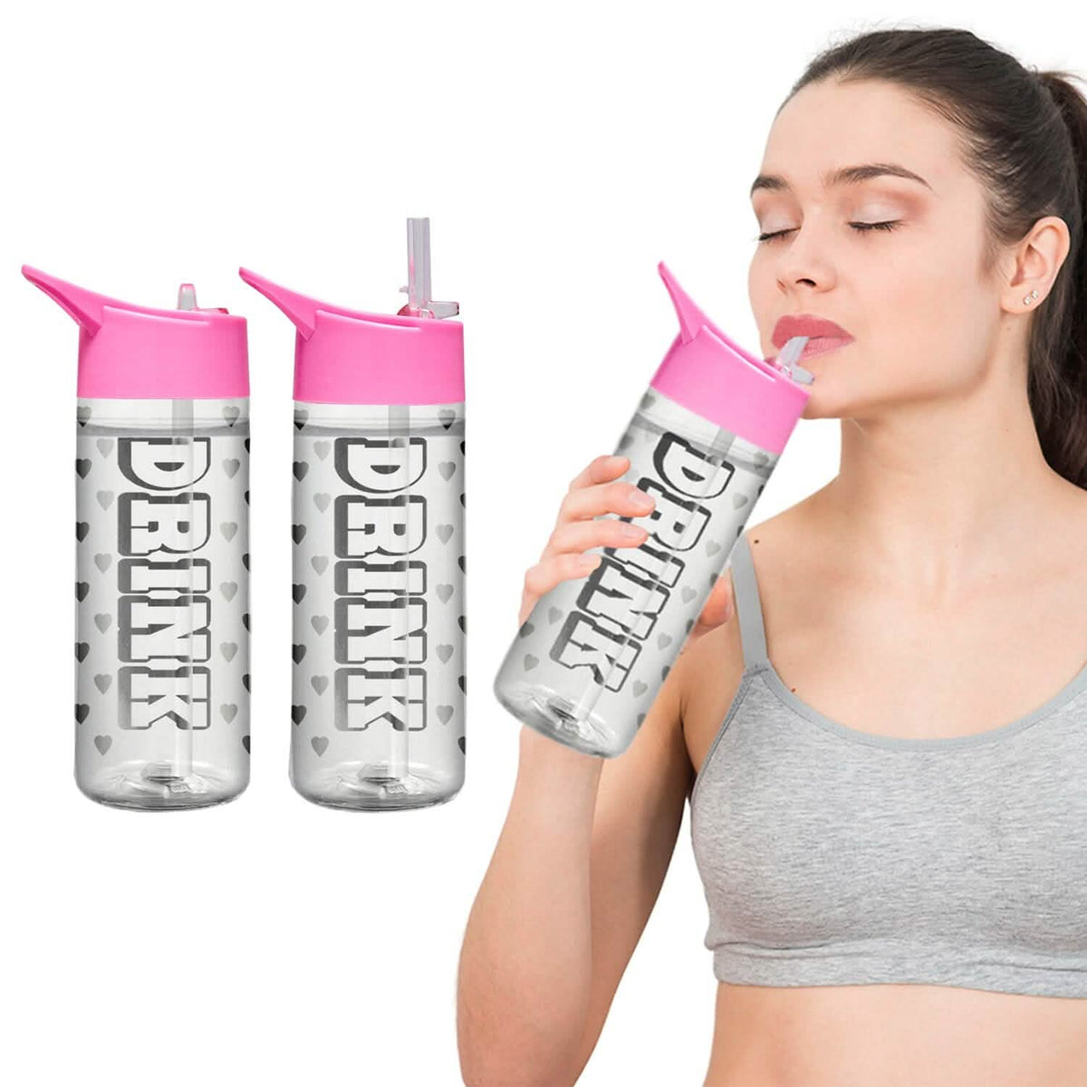 Motivational Leak Proof 32 Oz Water Bottles With Removable Straw 1