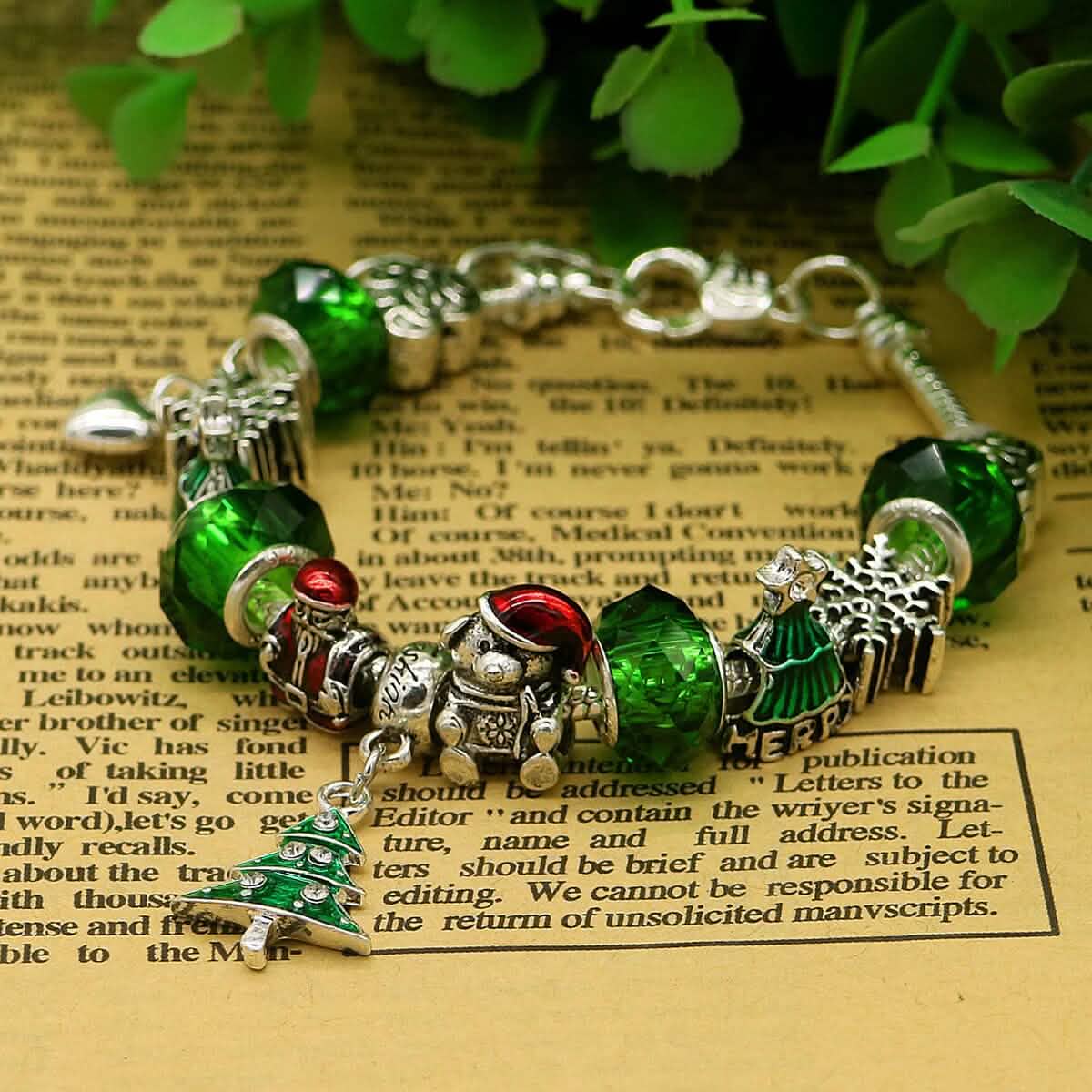 Murano and Swarovski Crystal Christmas Bracelet 3