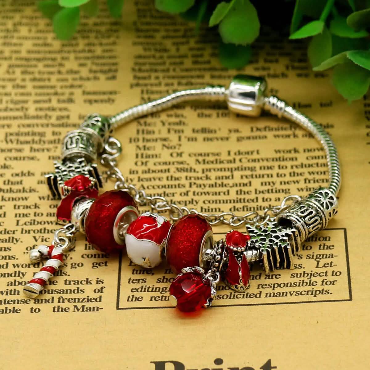 Murano and Swarovski Crystal Christmas Bracelet 4