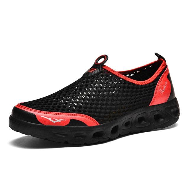 New Mesh Mens Aqua Shoes Outdoor Breathable Quick Dry Water Sneakers Light Anti-Skid Sport Footwear Comfortable Mesh Work Shoes Beach Swim Surf Shoes Water Shoes 11