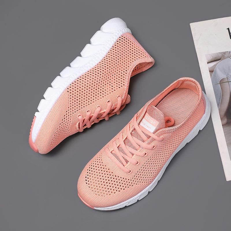 New Mesh Womens Sneakers Breathable Flat Shoes Women Lightweight Sports Non-slip Running Footwear Fashionable Breathable And Non-Slip Walking Shoes For Women 2
