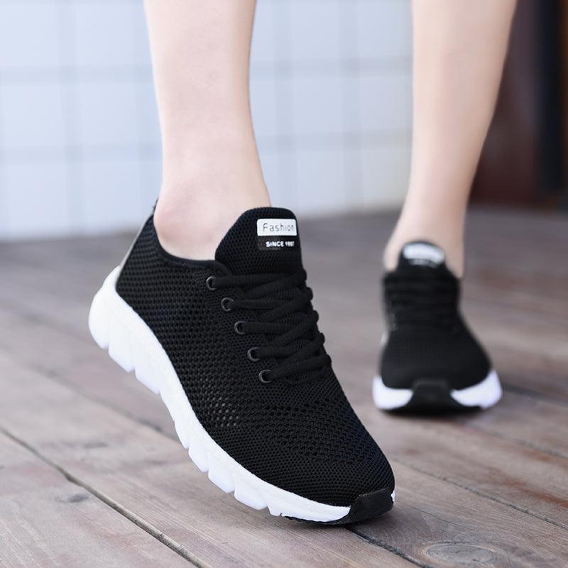 New Mesh Womens Sneakers Breathable Flat Shoes Women Lightweight Sports Non-slip Running Footwear Fashionable Breathable And Non-Slip Walking Shoes For Women 12