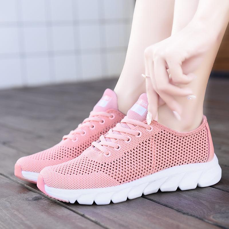 New Mesh Womens Sneakers Breathable Flat Shoes Women Lightweight Sports Non-slip Running Footwear Fashionable Breathable And Non-Slip Walking Shoes For Women 4