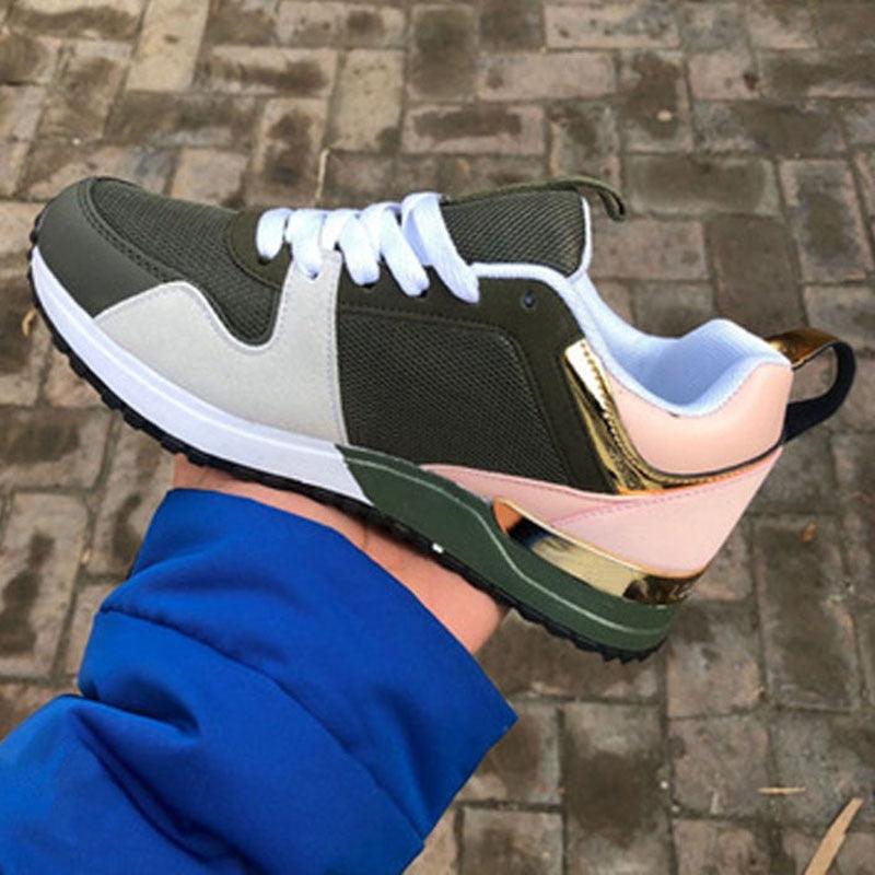 New Women's Breathable Sneakers Fashion Autumn Running And Walking Lace-up Breathable Casual Comfortable Walking Footwear Fashion New Lightweight Sneakers 1