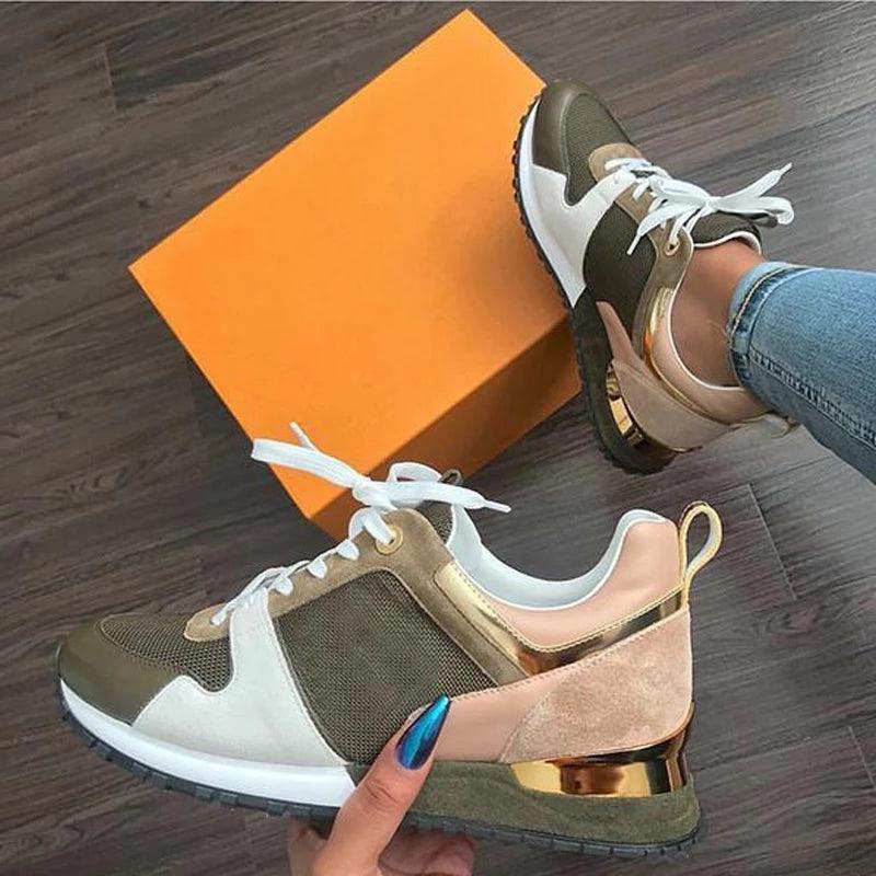 New Women's Breathable Sneakers Fashion Autumn Running And Walking Lace-up Breathable Casual Comfortable Walking Footwear Fashion New Lightweight Sneakers 7