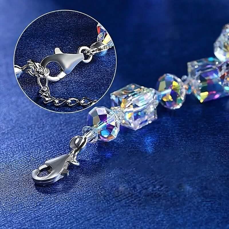 Northern Lights Artificial Crystal Bracelet 7"+ 2" Extension Chain 4
