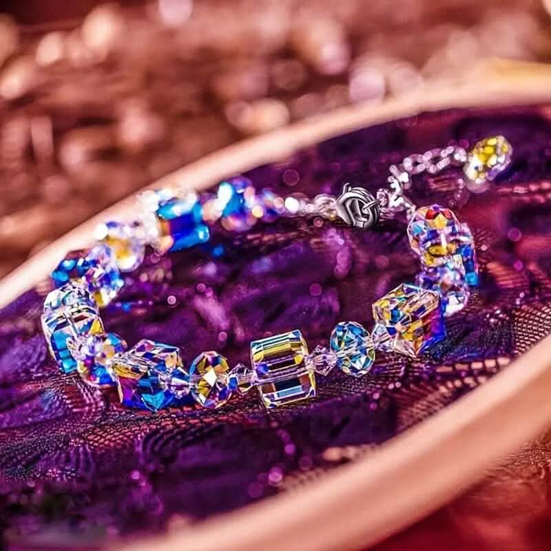 Northern Lights Artificial Crystal Bracelet 7"+ 2" Extension Chain 1