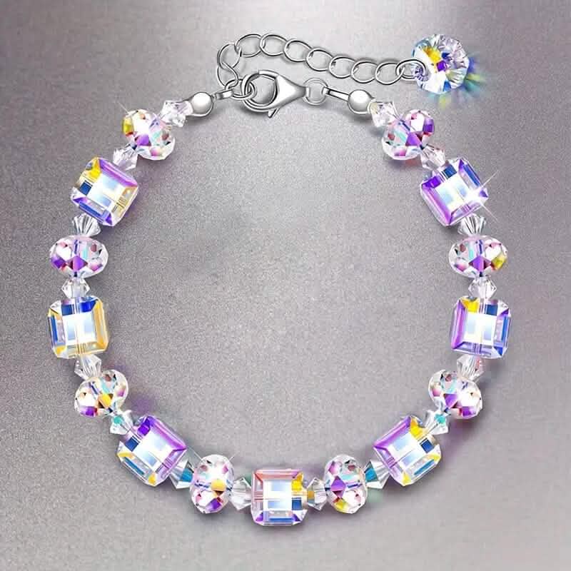 Northern Lights Artificial Crystal Bracelet 7"+ 2" Extension Chain 5
