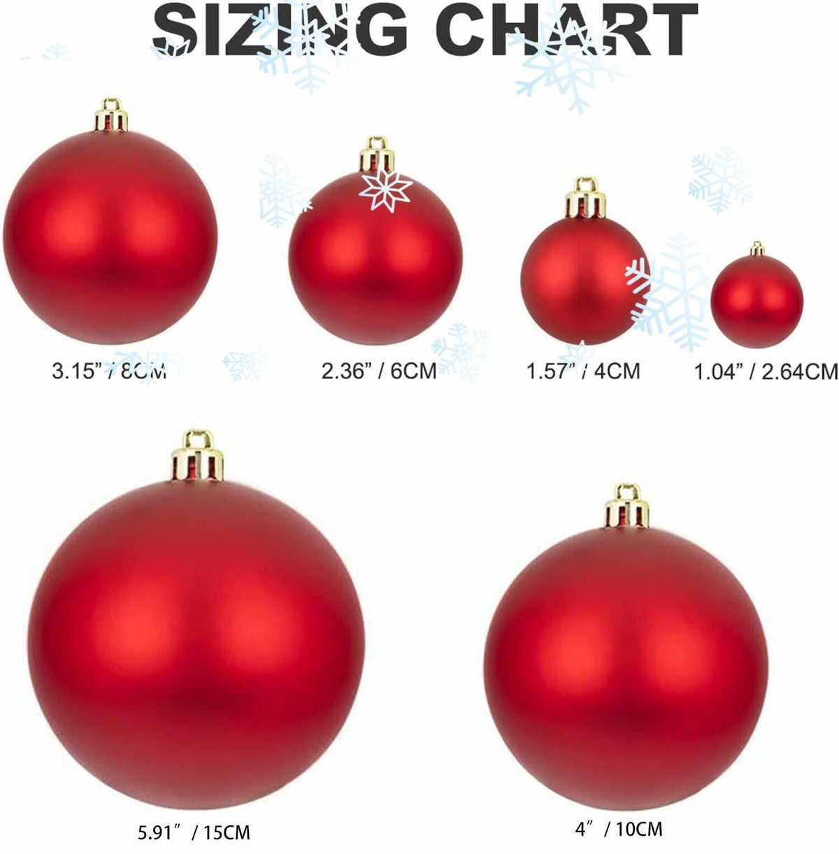 Emopeak 12Pcs Shatterproof Christmas Balls Ornaments 4 Style Multi Color 4