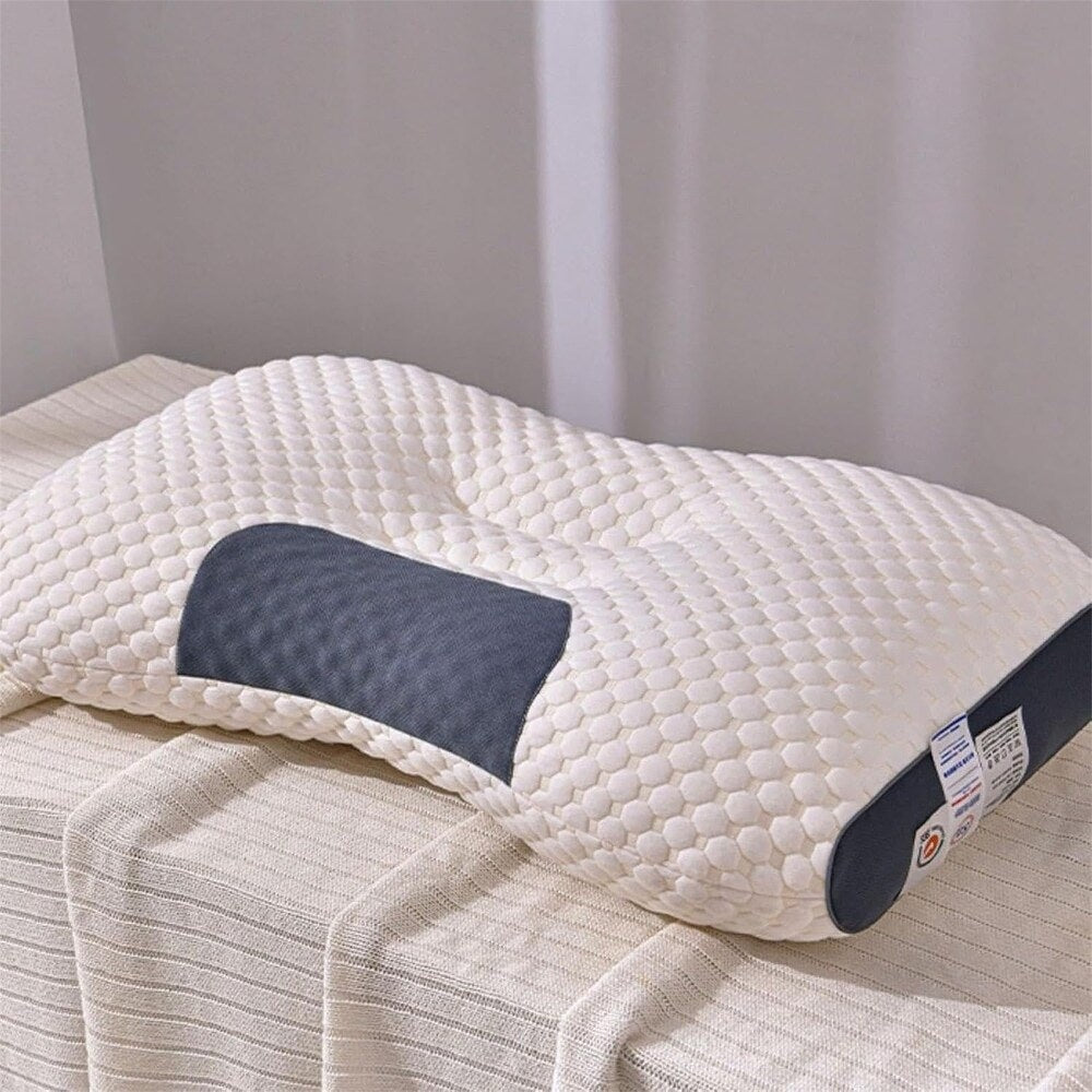 Knitted Antibacterial Cotton Massage Neck Pillow with Removable Cover 1