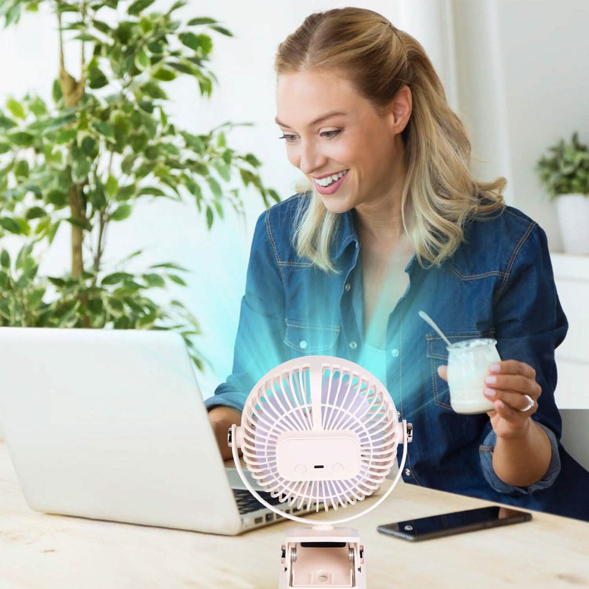 Portable Quiet Rechargeable Clip-On Fan 14
