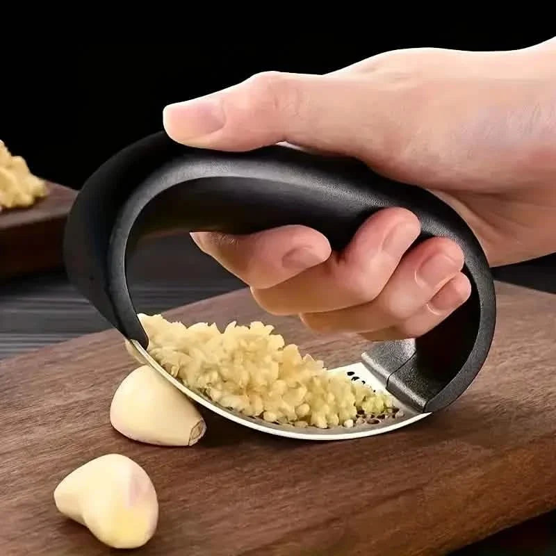 Premium Stainless Steel Garlic Rocker Press - Compact, Durable, and Rust-Resistant Kitchen Gadget 1