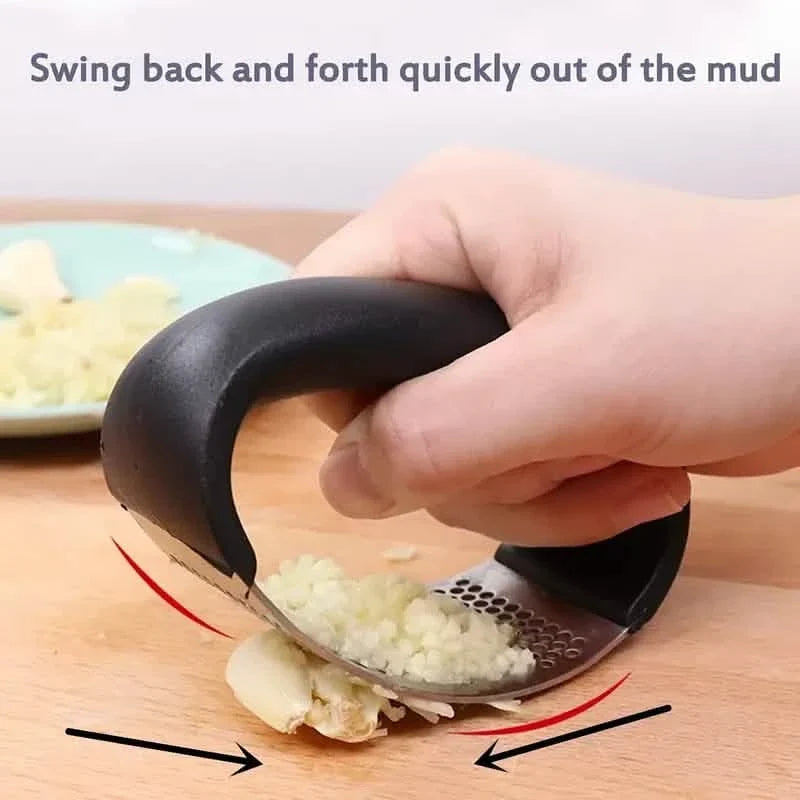 Premium Stainless Steel Garlic Rocker Press - Compact, Durable, and Rust-Resistant Kitchen Gadget 6