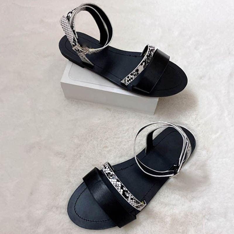 Women Sandals Summer Hollow Out Shoes Open Toe Beach Flats Ladies Footwear Strappy Flat Sandals Adjustable Casual Sandal With Open Toe Slingback Elegant Sandals 10