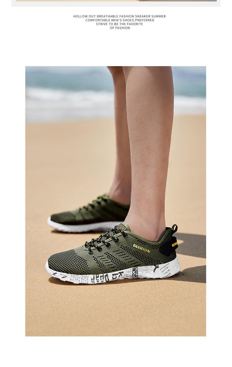 Summer Sport Mens Casual Workout Shoes Air Mesh Sneakers Fashion Foam Footwear Black Beach Water Fisherman Breathable Men Jogging Tennis Sport Sneakers 27