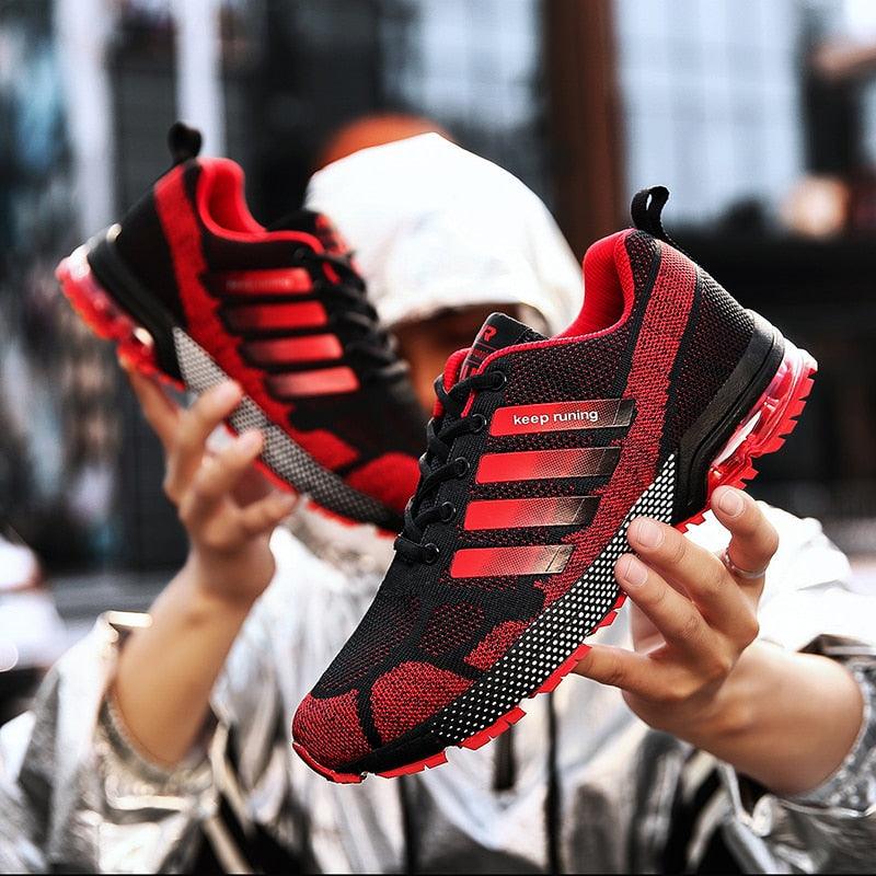 Running Mens Sport Elegant Sneakers Air Cushion Sneakers Lace Up Low Top Jogging Shoes Man Athletic Footwear Breathable Comfortable Athletic Running Sneakers 56