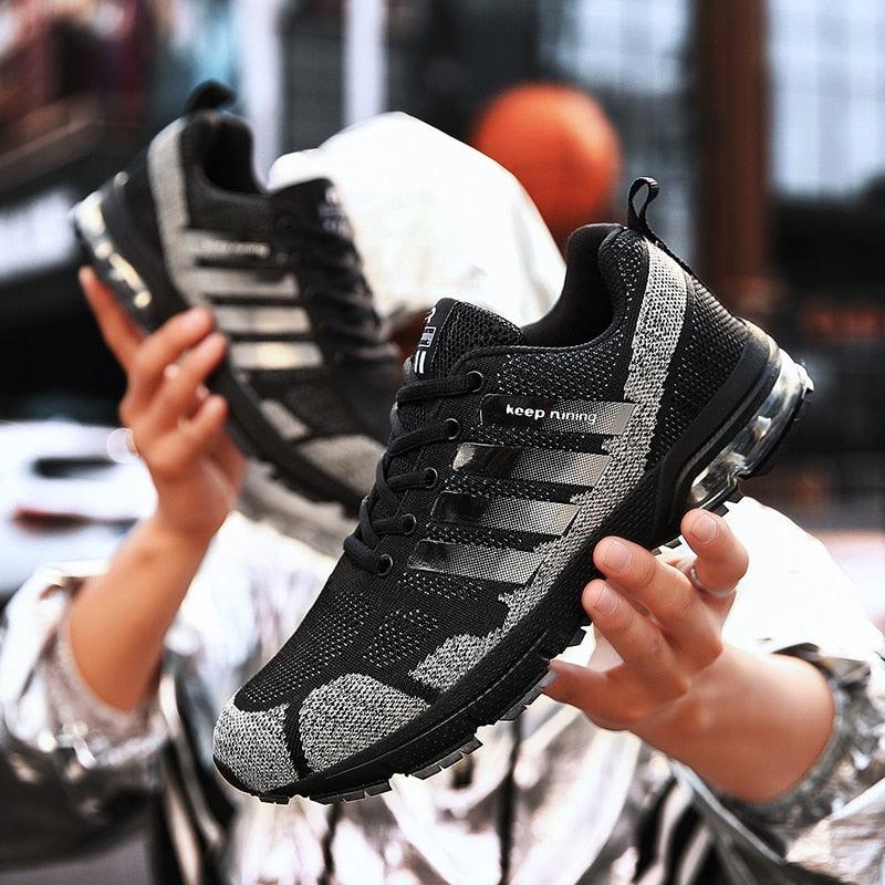 Running Mens Sport Elegant Sneakers Air Cushion Sneakers Lace Up Low Top Jogging Shoes Man Athletic Footwear Breathable Comfortable Athletic Running Sneakers 57