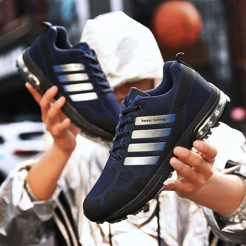 Running Mens Sport Elegant Sneakers Air Cushion Sneakers Lace Up Low Top Jogging Shoes Man Athletic Footwear Breathable Comfortable Athletic Running Sneakers 92