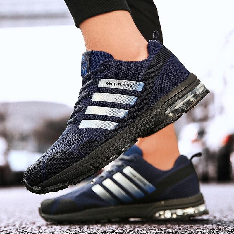 Running Mens Sport Elegant Sneakers Air Cushion Sneakers Lace Up Low Top Jogging Shoes Man Athletic Footwear Breathable Comfortable Athletic Running Sneakers 55